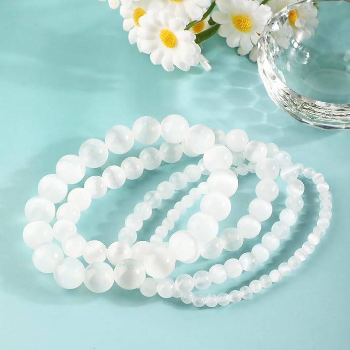 AD Beads 4mm6mm8mm10mm Handmade Bracelet - Natural Gemstone for Peace and Tranquility - Meditation, Yoga, Healing and Energy Gift for Unisex