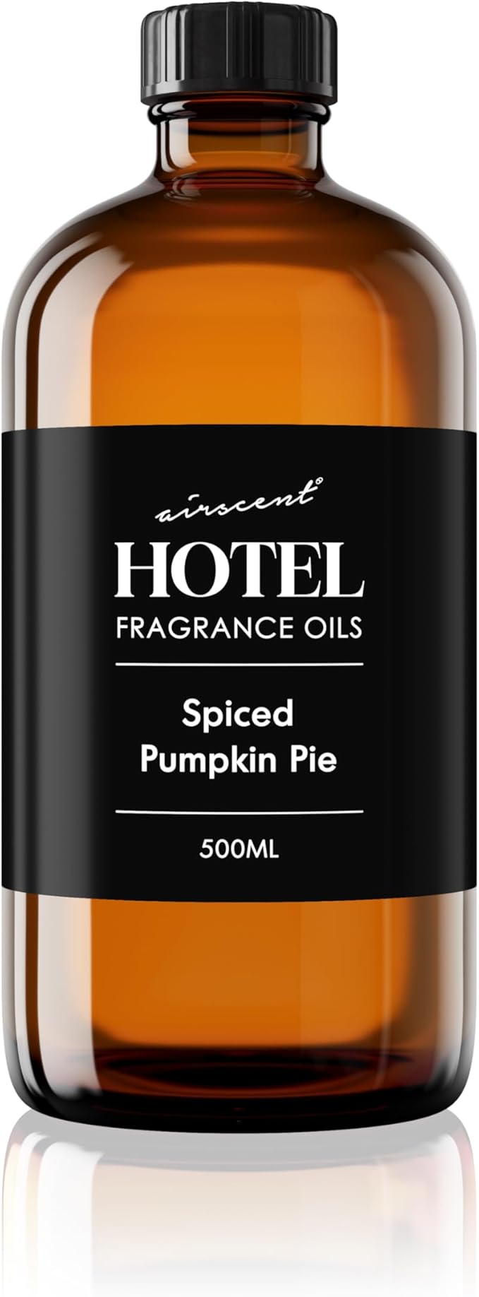 AirScent Spiced Pumpkin Pie Holiday Diffuser Oil - Premium Pumpkin Spice Holiday Fragrance Oil for Ultrasonic and Waterless Diffusers and Crafting - 500ml, 16.9 fl oz Glass Bottle