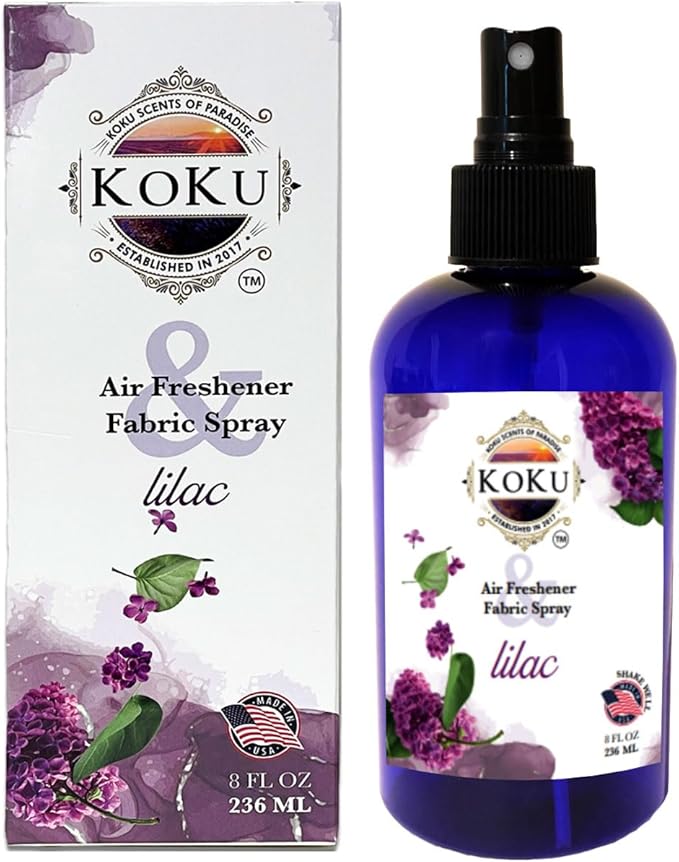 Lilac Room Spray - Air Freshener - Linen Spray - Fabric Refresher - Non-Toxic Scent - Alcohol Free - Made in USA (8 Oz)