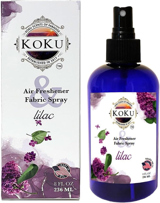 Lilac Room Spray - Air Freshener - Linen Spray - Fabric Refresher - Non-Toxic Scent - Alcohol Free - Made in USA (8 Oz)