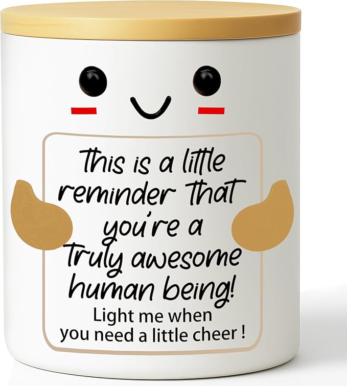 Inspirational Candle Gift – Positive Affirmation Self-Care Candles for Women, Men, Friend, Coworker–Emotional Support Candle for Stress Relief, Anxiety, Birthday, Halloween, Fall, Pumpkin Candles
