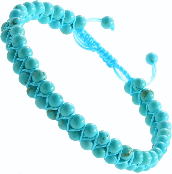 MASSIVE BEADS Double Layer Natural Chakra Healing Power Crystals Macrame Bracelet Yoga Stone Beads Gemstone Meditation Relax Anxiety Bangle for Unisex Women Men