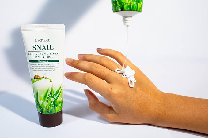 Deoproce Snail Recovery Moisture Hand & Foot Cream | Ultra-Fast Absorbing, Deep Hydration & Repair | Lightweight, Non-Greasy Formula | 100ml
