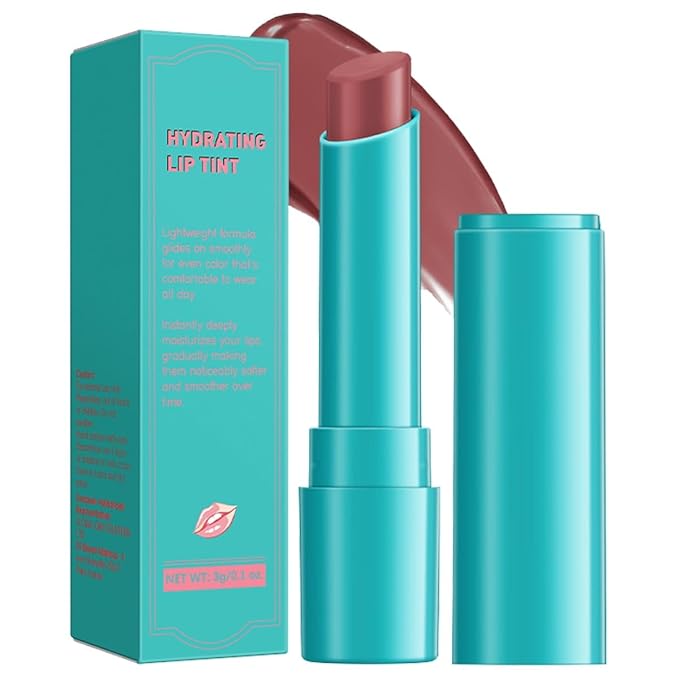 4 PCS Lip Tint Hydrating, Moisturizing Tinted Oil Balm, Stain Peel off Lipstick Gloss Set, Long Lasting Waterproof Non-stick Natural Ingredients Moisture Makeup Cup for Women(Dusty Rose)