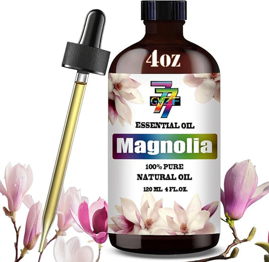 Magnolia Essential Oil (4 oz/120 ml) — Magnolia Oils for Aromatherapy, diffusers, humidifiers, Home fragrances, DIY Skincare, soap Making, DIY Candle, Relaxation, Yoga, and Meditation