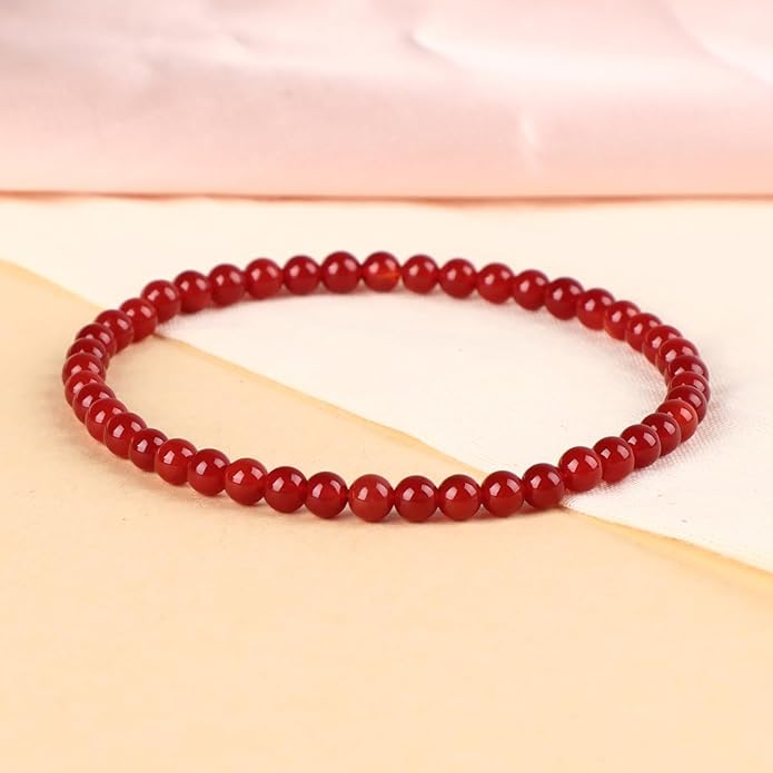 LPBeads Handmade Natural Gemstone Stretch Elastic Bracelet Healing Crystal Round Stone Beads Jewelry Gifts for Women Men