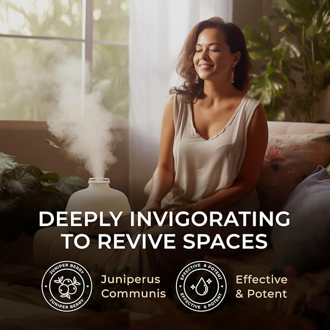 Gya Labs Juniper Berry Essential Oil - 0.34 Fl Oz - for Hair, Skin, Diffuser, Aromatherapy & DIY Candle Making Scent