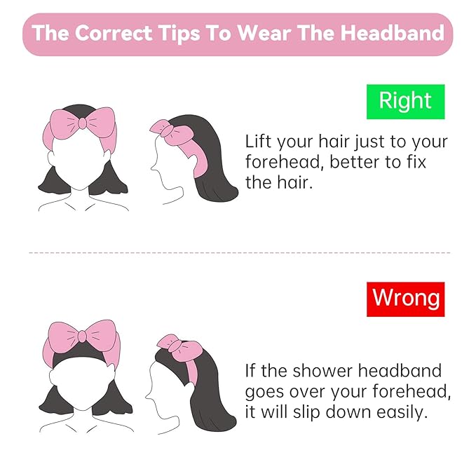 Casoty Pink 6 Pcs Spa Headband, Hair Band for Washing Face, Makeup Headband, Skincare Headbands, Soft Fleece Hairband for Face Washing Yoga