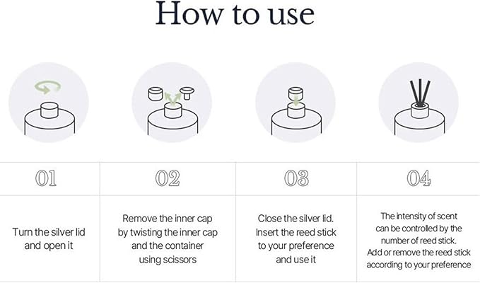 Dried Flowers Reed Diffuser of Home Fragrance,Bathroom Diffuser with Sticks, 3.38OZ Essential Oil Jasmine,Lavender Scented,for Home, Office Aroma