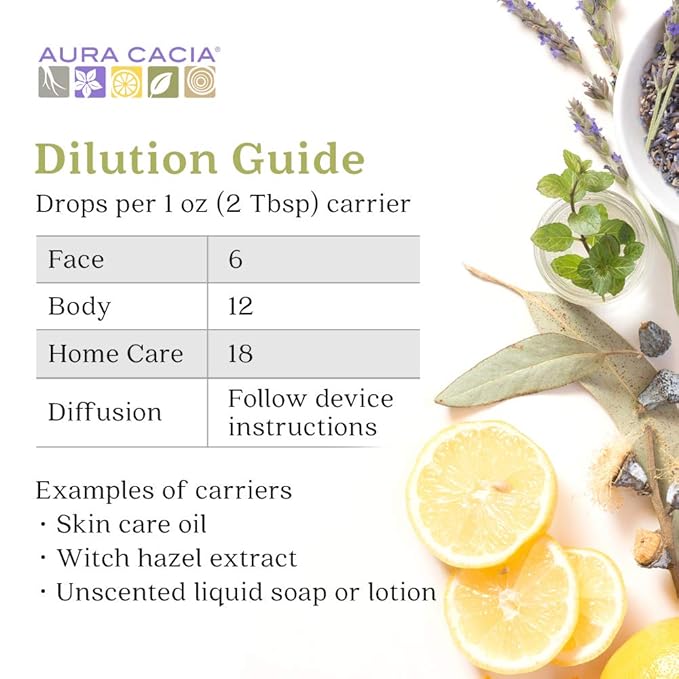 Aura Cacia Lavender Essential Oil, 100% Pure Lavandula Angustifolia Oil - Aromatherapy for Diffusers, Body Care, Skincare, Custom Blends | 2 Fl Oz (Pack of 1)