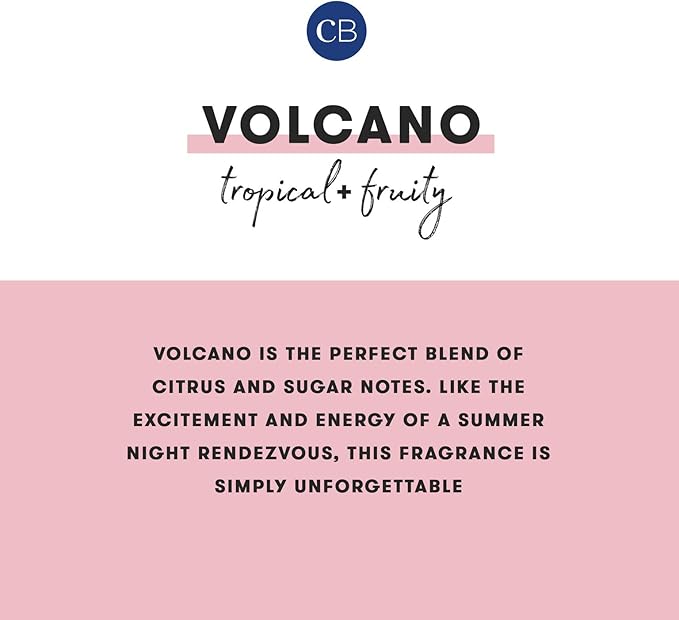 Capri Blue Volcano Scented Mini Tin Jar Candle - Printed Mini Tin Candles for Home Scented with Tropical Fruit & Sugared Citrus - Long Lasting Soy Wax Blend - Lavender Colored (3 oz)