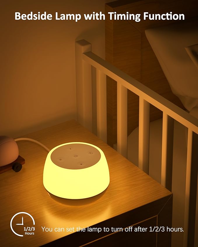Kids Night Light Touch 3 Modes & 9 Colors Changing, Rechargeable Bedside Lamp Stepless Dimmable, Portable Touch Table Lamp with Timing & Memory, Soft Eye Caring Night Lamp for Kids Adults
