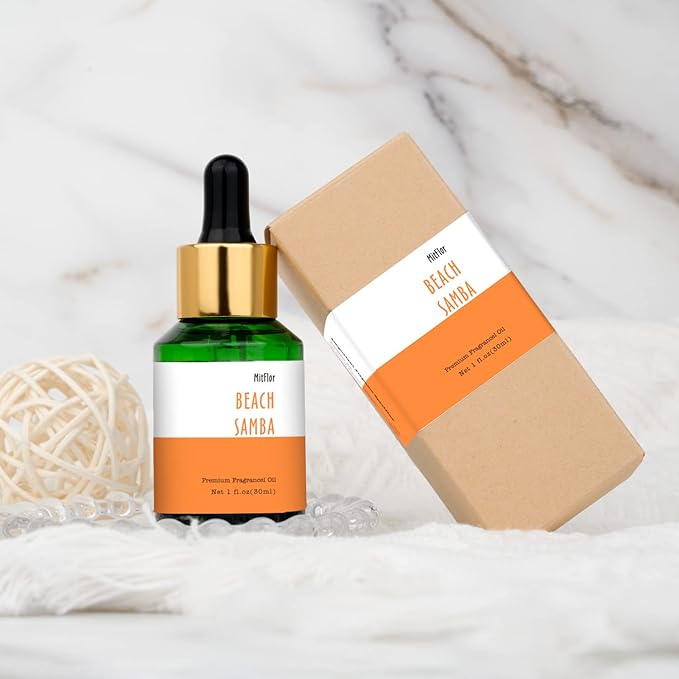 Beach Samba Fragrance Oil, MitFlor 30ml Single Scented Oil, Large Size Premium Grade Fragrance Oil for Soap & Candle Making, Summer Essential Oils for Diffusers for Home