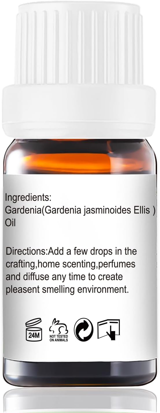 Gardenia Essential Oil - Natural Perfume for Aromatherapy, Perfume Making, Candles, Soap, Room Spray, Diffuser Blends - Pure Fragrance, 10mL Undiluted - Pack of 2