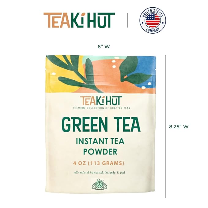 Instant Green Tea Powder 4 Ounce (200 Servings) 100 Percent Pure Tea No Fillers, Additives or Artificial Ingredients of Any Kind