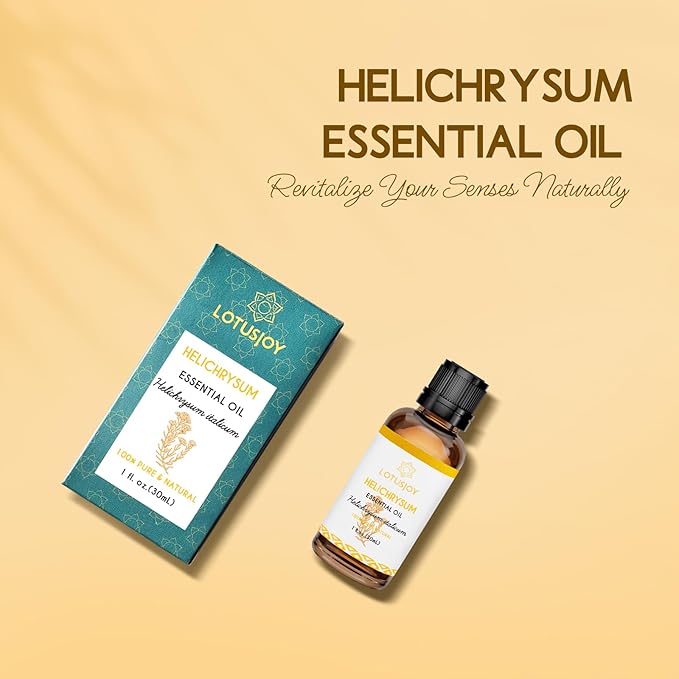 Helichrysum Essential Oil 1 Oz – 100% Pure & Natural – Helichrysum Oil for Bruising, Skin, Aromatherapy, Massage & DIY Use