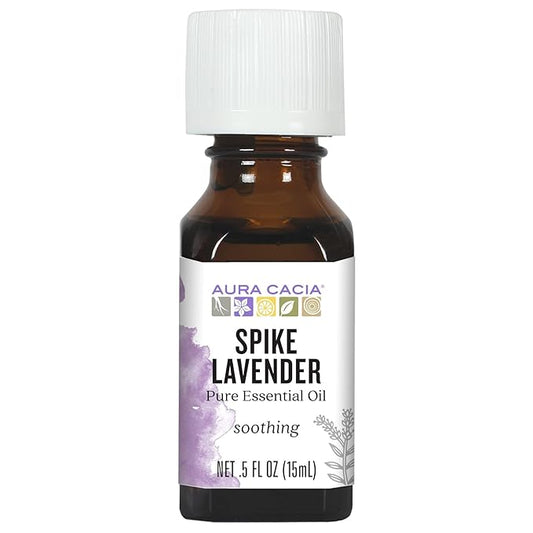 Aura Cacia Lavender (Spike), Essential Oil, 0.5-Ounce Bottle