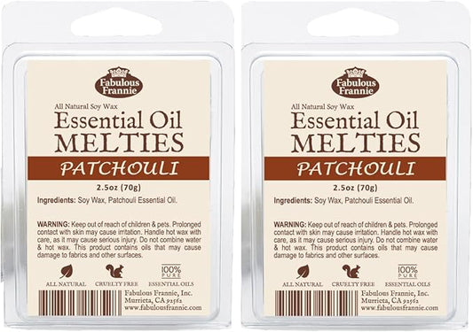 Fabulous Frannie Patchouli Pure & Natural Soy Candle Meltie/Tart/Melts 2.5oz (Set of 2)