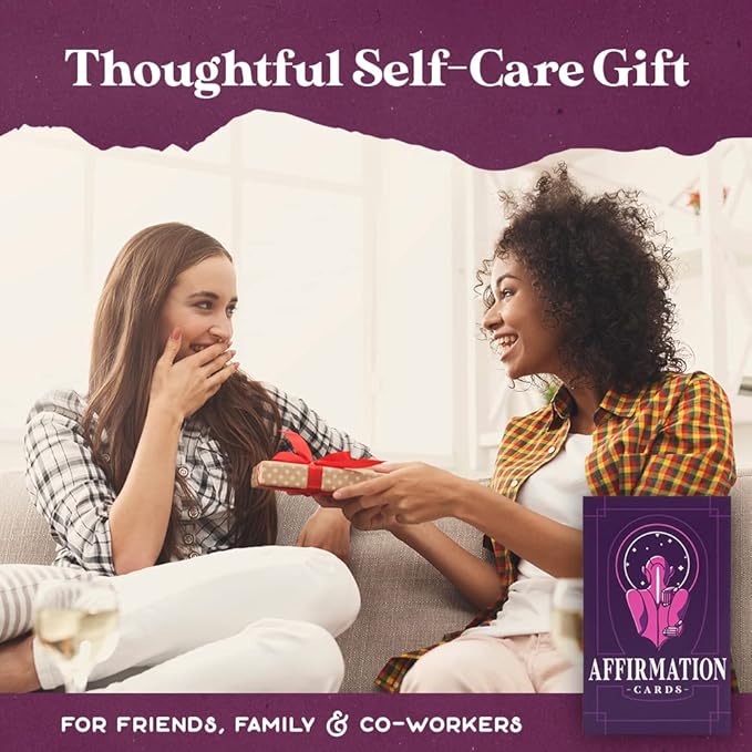 PURPLE CANYON Daily Affirmation Cards for Women and Men | Positive Affirmations for Mindfulness, Meditation, and Inspiration | Beautiful 52 Card Deck