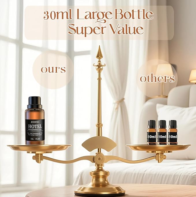 Hotel Diffuser Oils Gift Set, Joosing Hotel Scent Essential Oils 4 x 30ml Large Bottles (4 Fl Oz Total), Premium Fragrance Oil No. 10007 The Ritz Carlton for Aromatherapy Diffusers and Humidifiers