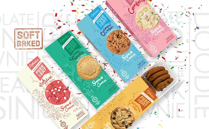 Cybele’s Free To Eat Gluten-Free & Vegan Cookies - Plant-Based, Dairy, Soy, & Nut Free - Soft-Baked School Safe Snack For Kids & Adults - Variety Pack (Pack of 6)