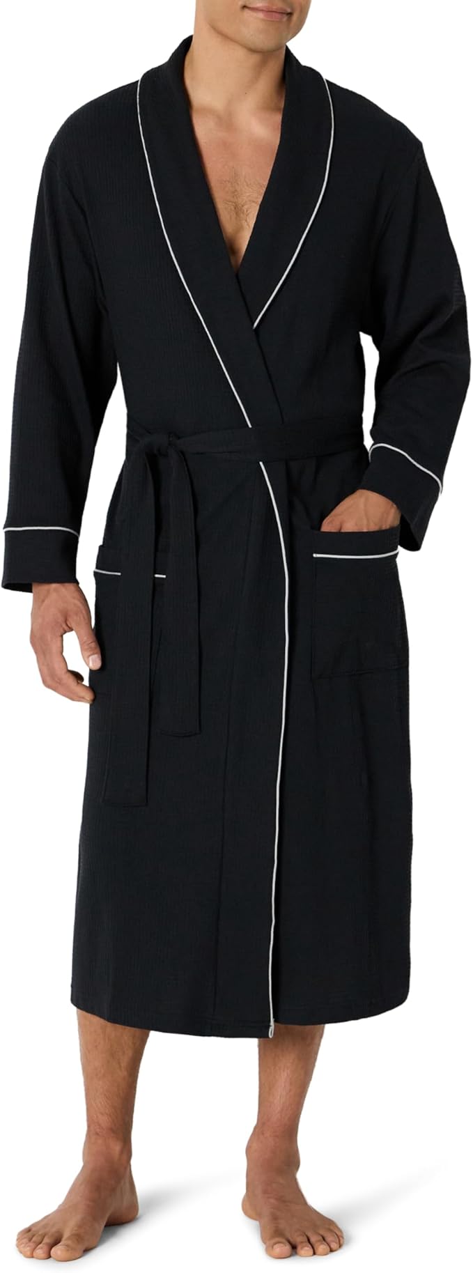 Amazon Essentials Men's Lightweight Waffle Bathrobe (Available in Big & Tall)