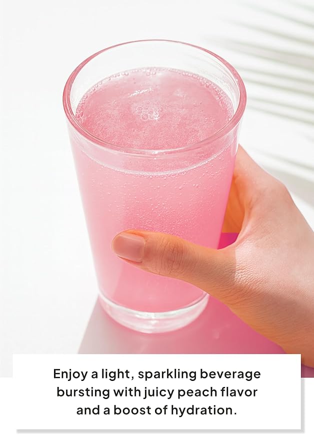 Korean Food Everteen Kombucha Effervescent Drink Mix – Peach Flavor, 30 Count, Low Calorie, Probiotic + Prebiotic, Sugar-Free, Korean Sparkling Fermented Tea Beverage