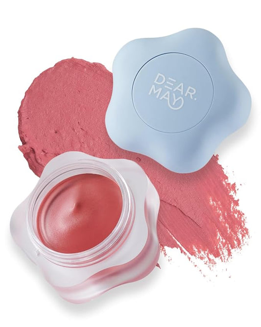 DEARMAY Pure Falling Mood Lip Pot No. 01 Firtst Soundtrack 0.23 Oz. Vegan Lip Stain Lip & Cheek Multi-Use Tint With Hydrating Formula for Smooth Soft Blend Without Dryness or Fine Lines, Korean Makeup