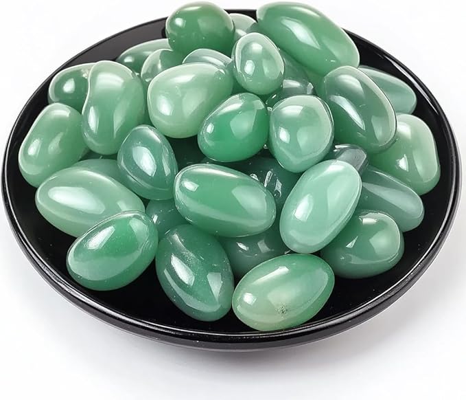 Aventurine Healing Crystal Stone Set - 24 Pieces, 0.6" Natural & Polished Stones for Healing, Meditation, Reiki, Chakra, Crafting & Decoration