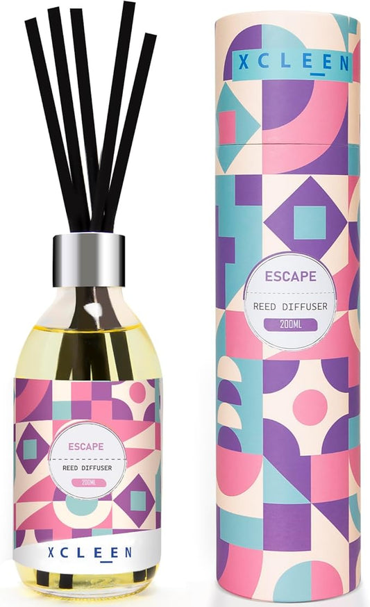 Escape Reed Diffuser Set, 6.7 Oz Large Bottle Scent Diffuser with Sticks, Home Fragrance Oil Diffuser for Bathroom Office Air Freshener, More Masculine Scent