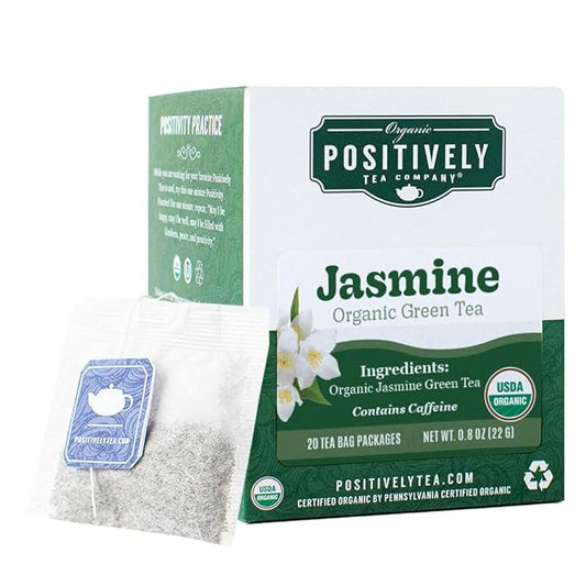 Organic Positively Tea Company, Jasmine Green Tea Bags, 20 Count
