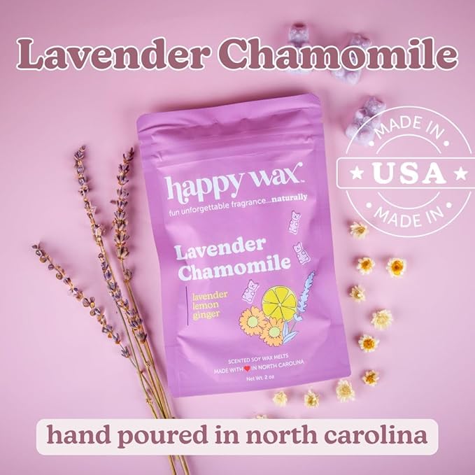 Happy Wax Spring Scented Soy Wax Melts (8oz Pouch) (Lavender Chamomile)