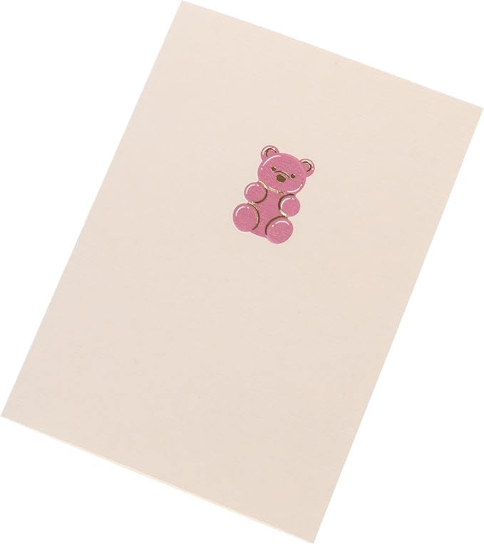 Graphique Gummy Bear Cards, Pack of 10 Cards with Envelopes, All Occasion Greetings, Blank Inside, Gold Foil Embossing, La Petite Press Collection Boxed Set, 3.25" x 4.75"