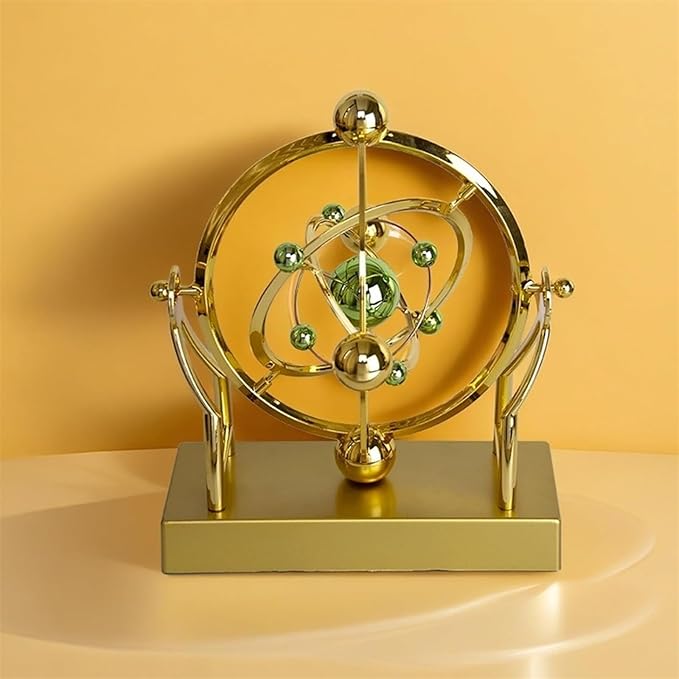 Celestial Orbit Perpetual Motion Pendulum, Kinetic Art Desk Decor, Battery Powered Perpetual Motion Machine, Magnetic Balance Model for Home or Office