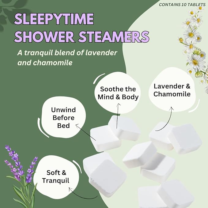 Lavender Shower Steamers Aromatherapy with Essential Oils, Made in The USA Shower Bombs, Shower Bomb Aromatherapy, Relaxing Gifts for Women, Spa Day Gifts, Birthday Gifts for Women and Men