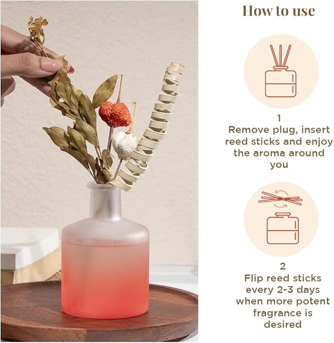 Folkulture Fall Reed Diffusers for Home, 5 oz | Autumn Scent Diffuser Oil with Sticks | Fall Scents for Bathroom Decor Accessories, Living Room, Office | Natural Essential Oils | Housewarming Gifts