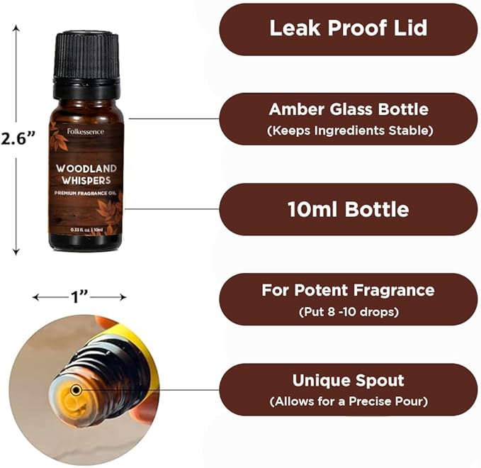 Folkulture Essential Oils for Home | Set of 5 (0.33 fl oz x 5) Fall Essential Oil or Diffuser Oils for Relaxation | Cinnamon Essential Oil or Fall Scents | Pumpkin Fall Essentials for Wome
