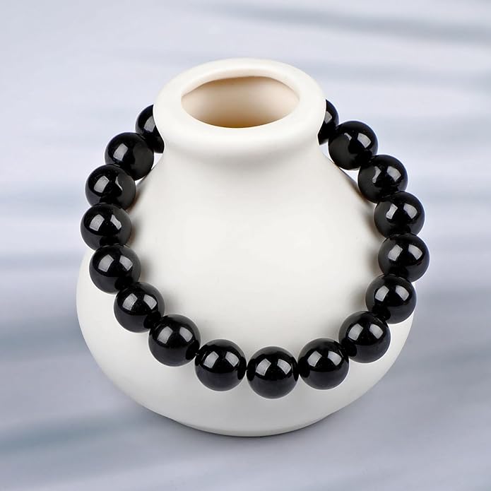 LPBeads Handmade Natural Gemstone Stretch Elastic Bracelet Healing Crystal Round Stone Beads Jewelry Gifts for Women Men