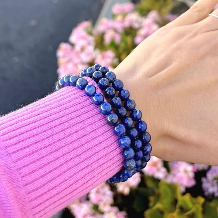 Adabele 1pc Natural Stretch Gemstone Bracelet 6mm (0.24 Inch) Bead 7" 7.5" 8 inch Healing Crystal Quartz Energy Chakra Jewelry Women Birthday Gift