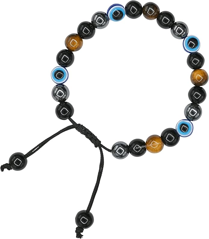 Natural Healing Crystal Bracelet for Women - Mens Bracelet Energy Balancing Gemstones Set - Adjustable Stone Bead Bracelet for Men and Women - Chakra Crystal Therapy Accessory, Meditation