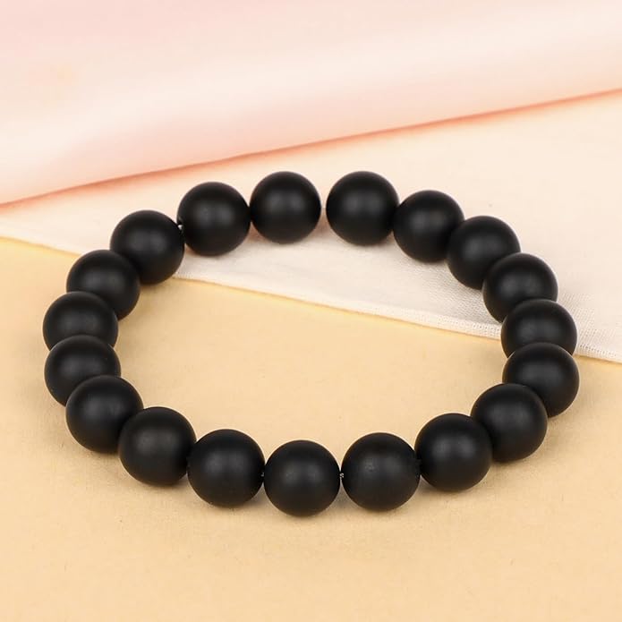 LPBeads Handmade Natural Gemstone Stretch Elastic Bracelet Healing Crystal Round Stone Beads Jewelry Gifts for Women Men