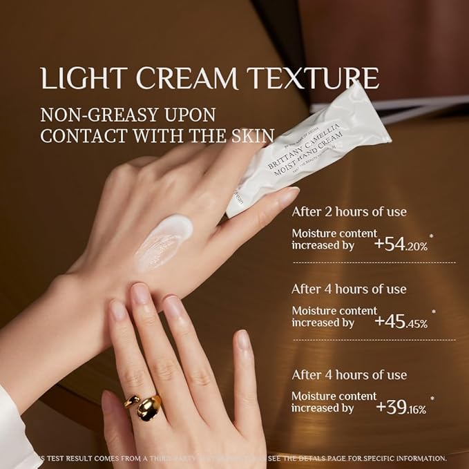 Dear Irean Fragrance Moist Hand Cream for Dry Cracked Hands with Multiple Hydrating Extracts and Long Time Lasting Moisturizing, Available In All Seasons, 1.18 Oz Tube (BRITTANY)