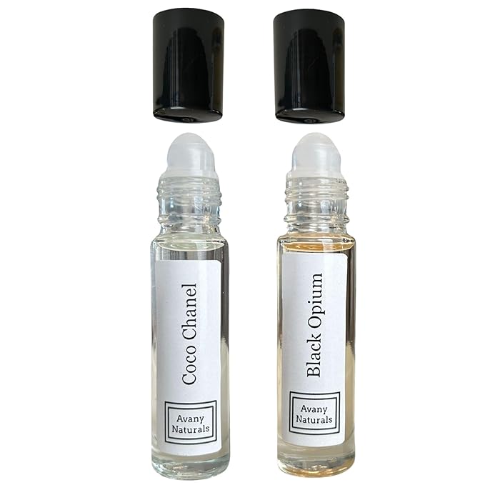 Perfume Sampler Set Woman - Perfumed Body Oil, Mini Perfume, Rollerball Fragrance Oil, Travel Size Cologne, 2 pc Duo (Set #8)