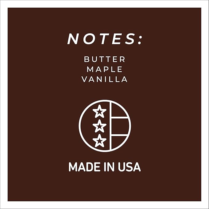 A Cheerful Giver - Maple Syrup Pancakes Scented Glass Jar Candle (6 oz) with Lid & True to Life Fragrance Made in USA