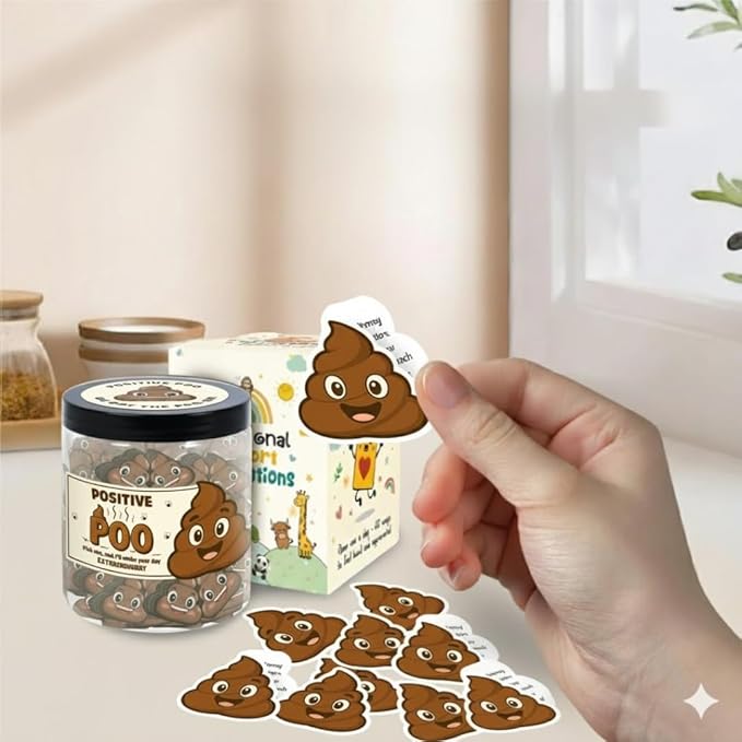 60 Positive Poo Cards Jar, Affirmation Cards for Women, Emotional Support Poo, Poop Gifts, Poop Emoji, Emotional Support Poop, Gag Gifts for Women