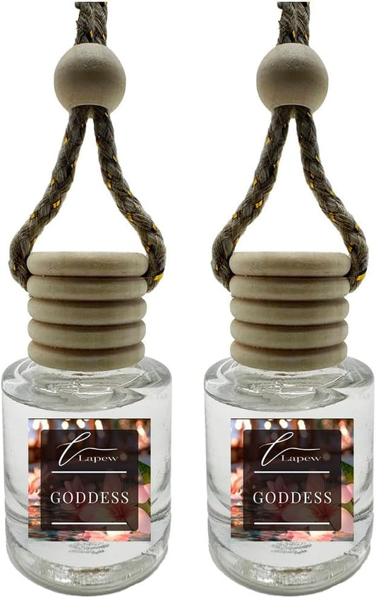 Car Air Freshener Diffuser – 2 Pack Hanging Air Freshener Diffuser (.34 Oz, Goddess)