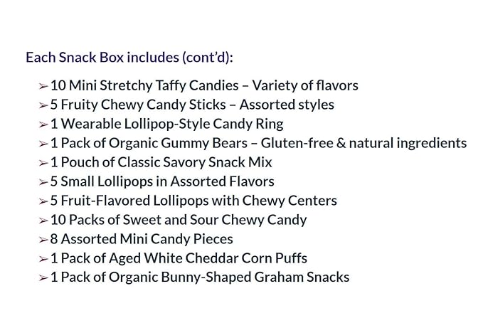 Foxy Fane 100-Count Holiday Snack Box for Kids - Perfect Variety Pack of 100 Snacks & Treats for Back to School, Christmas, Everyday Gifts - Great for Family, Friends, or Office