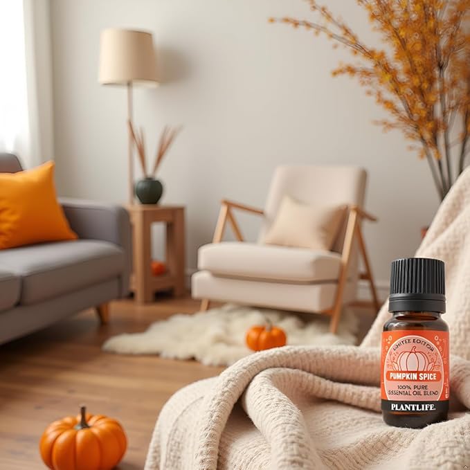 Plantlife Pumpkin Spice Aromatherapy Essential Oil Blend - Straight from The Plant 100% Pure Therapeutic Grade - No Additives or Fillers - Made in California 10 ml
