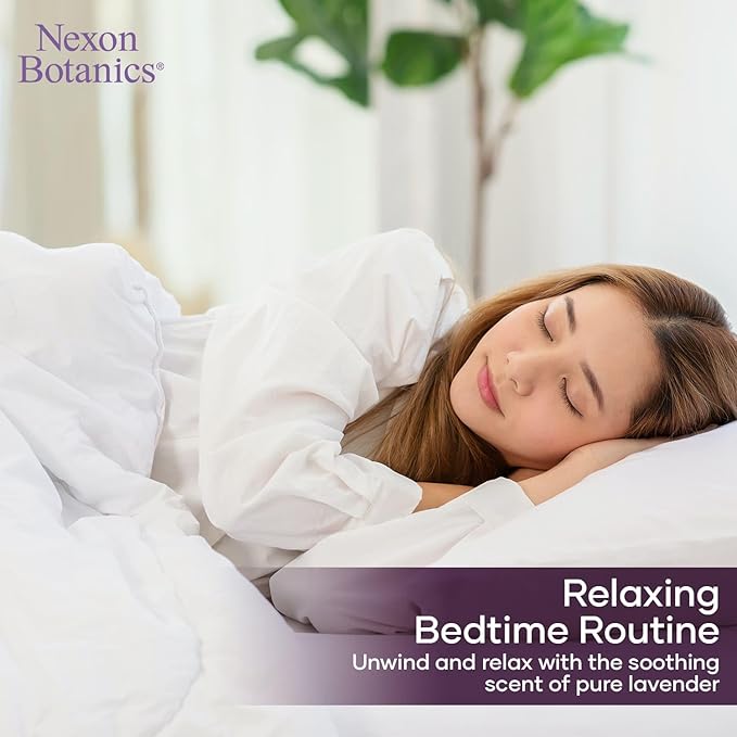 Lavender Linen Spray 8 fl oz - Refreshing Fabric Refresher & Pillow Spray for Bedding, Bed Sheets & Room - Soothing Room Mist - Nexon Botanics