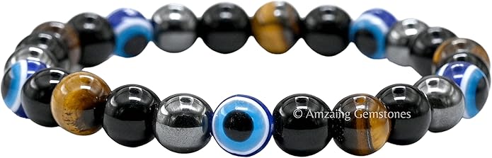 Natural Healing Crystal Bracelet for Women - Mens Bracelet Energy Balancing Gemstones Set - Adjustable Stone Bead Bracelet for Men and Women - Chakra Crystal Therapy Accessory, Meditation